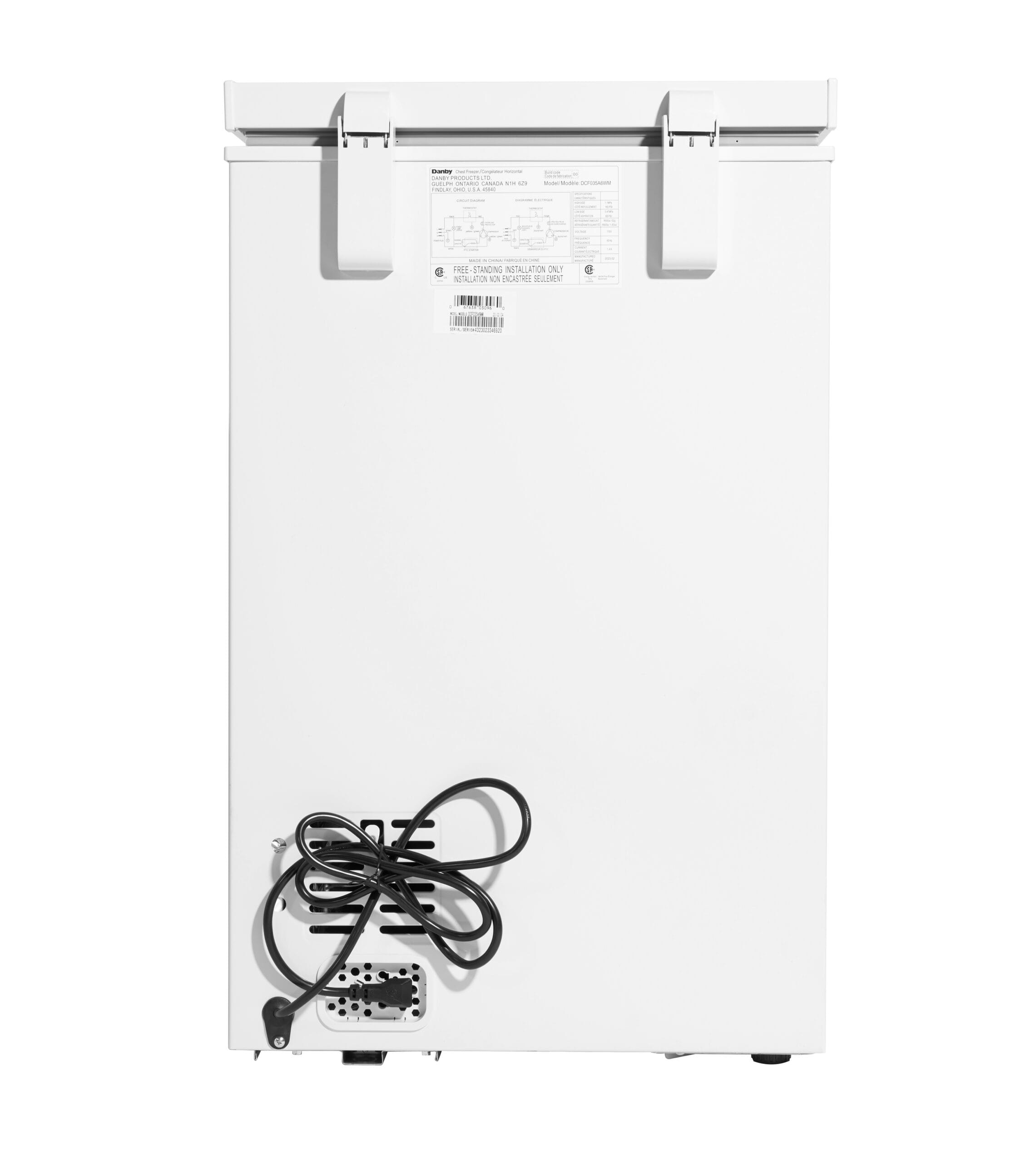 Danby 3.5 cu. ft. Square Model Chest Freezer DOE - DCF035A6WM | Danby USA