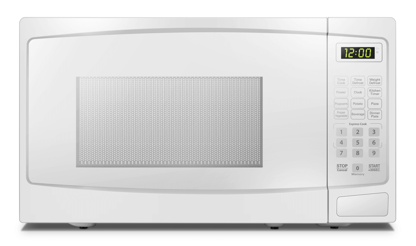 White Danby DMW09A2WDB 900 Watt 0.9 Cubic Feet Countertop Kitchen Microwave