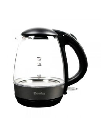 Danby 1.2L Glass Kettle in Black