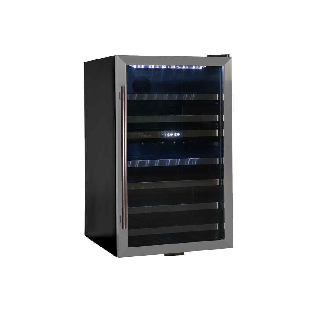 Newair 12 Bottle Freestanding Stainless Steel Wine Fridge | Groupon